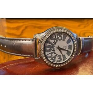 Women's 40mm silver Tone NY&C Watch, Crystal accents